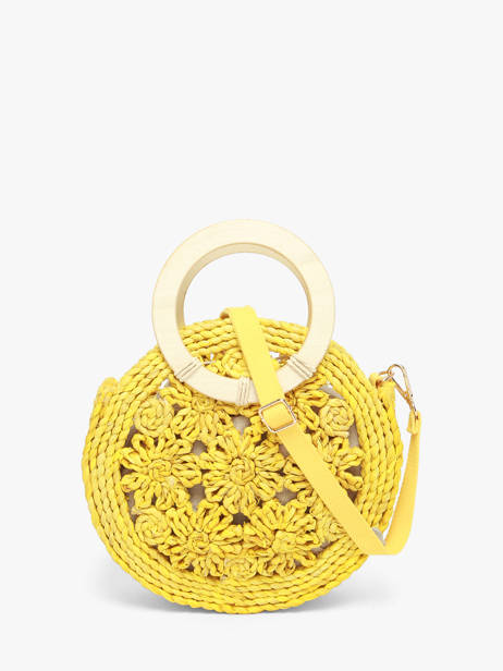 Sac Bandoulière Mediterranee Papier Les tropeziennes Jaune mediterranee TZ03 vue secondaire 4