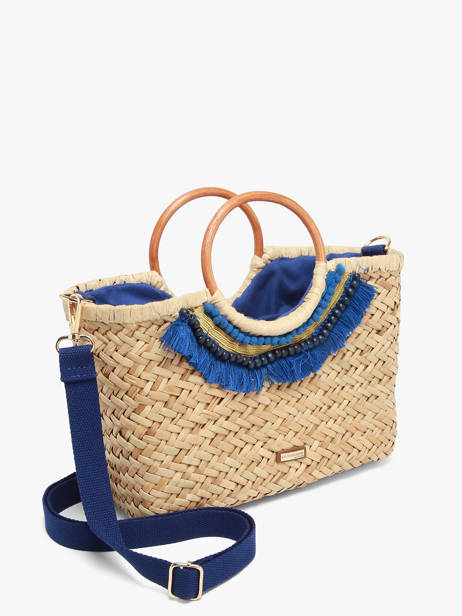 Sac Bandoulière Monaco Paille Les tropeziennes Beige monaco TZ01 vue secondaire 2