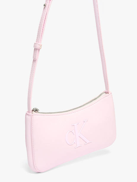 Sac Bandoulière Bold Monogram Calvin klein jeans Rose bold monogram 4F1125G vue secondaire 2