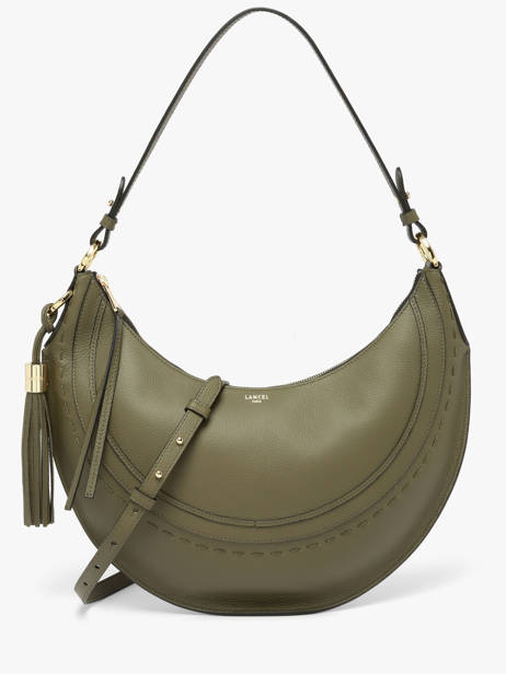 Sac Hobo M Zippé Hobohème Cuir Lancel Vert hoboheme A14217
