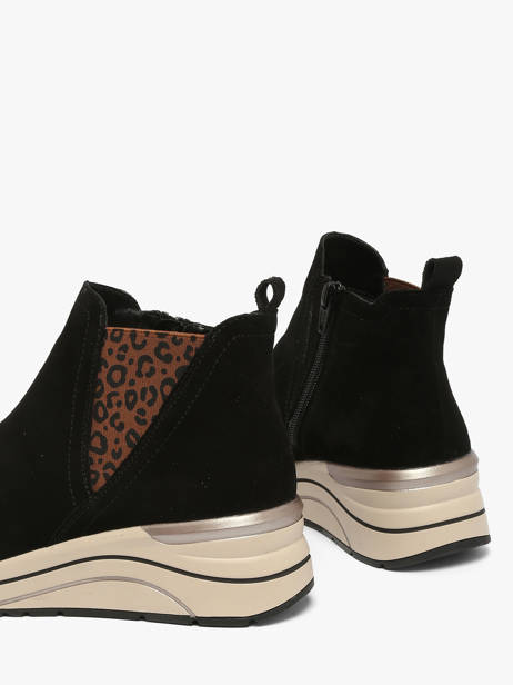Sneakers Semelle Compensée En Cuir Remonte Noir accessoires 5 vue secondaire 2