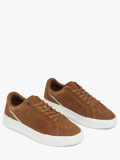 Sneakers In Leather Tommy hilfiger Brown men 5880GVQ other view 2