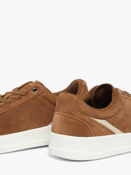 Sneakers In Leather Tommy hilfiger Brown men 5880GVQ other view 3