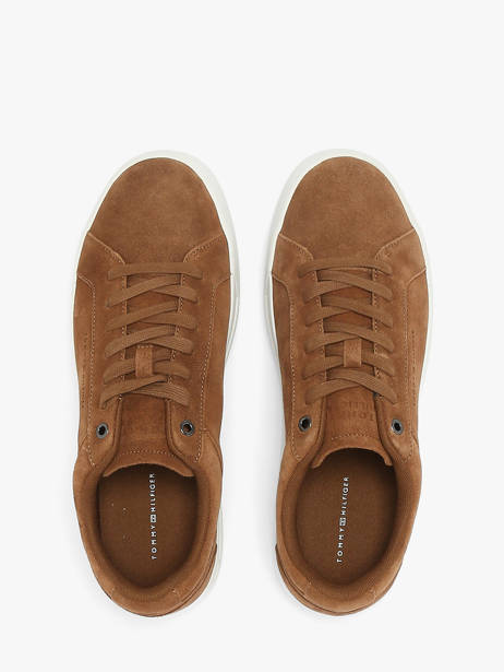 Sneakers In Leather Tommy hilfiger Brown men 5880GVQ other view 4