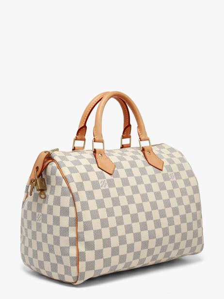 Preloved Louis Vuitton Handbag Speedy 30 Damier Azur Louis vuitton Blue second life DU1098 other view 2