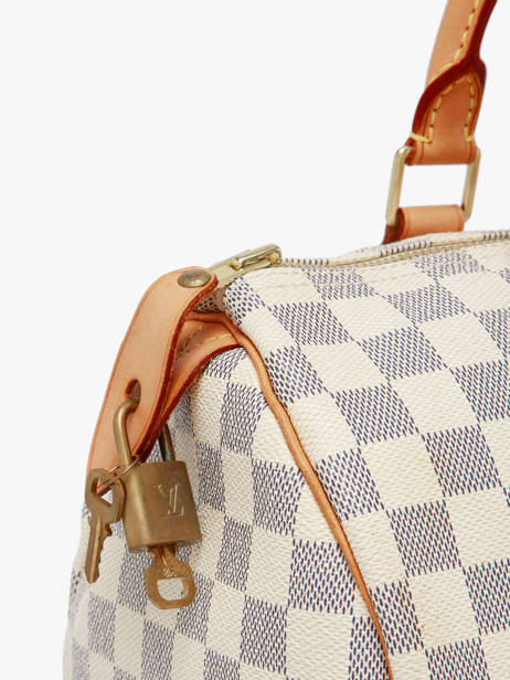Preloved Louis Vuitton Handbag Speedy 30 Damier Azur Louis vuitton Blue second life DU1098 other view 4