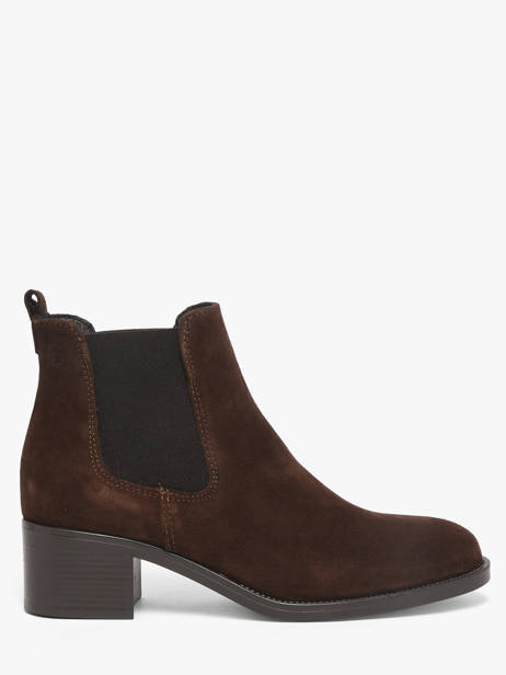 Bottines à Talon En Cuir Tamaris Marron accessoires 41