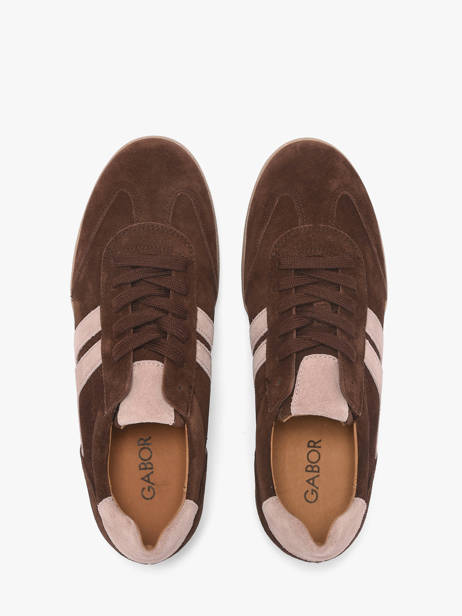 Sneakers En Cuir Gabor Rouge accessoires 5 vue secondaire 3