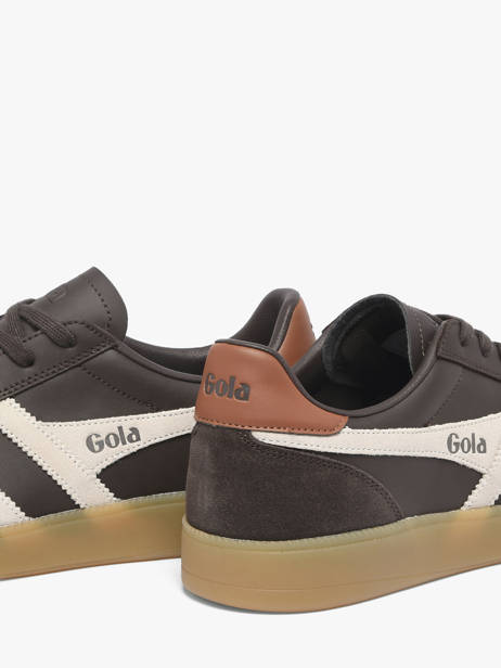Sneakers En Cuir Gola Marron men CMB744CW vue secondaire 2