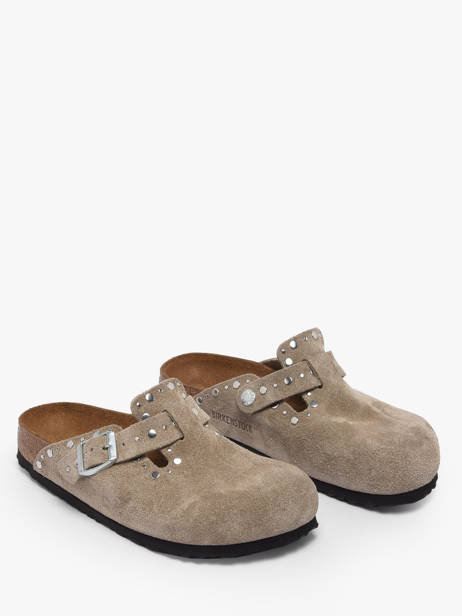 Mules Boston Rivet En Cuir Birkenstock Marron accessoires 1030418 vue secondaire 2