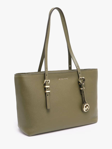 Cabas Quinn Cuir Michael kors Vert quinn T5GQNT2L vue secondaire 1