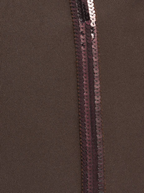 Le Cabas L Zippé Paillettes Vanessa bruno Marron cabas 1V40409 vue secondaire 3