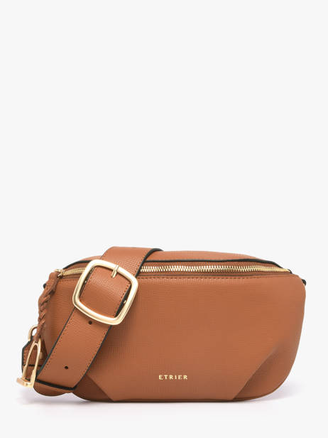 Sac Banane Torsade Cuir Etrier Marron torsade ETOS022M