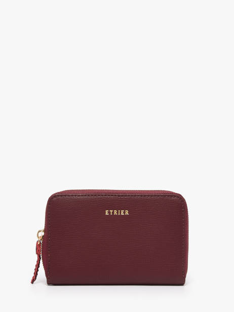 Portefeuille Torsade Cuir Etrier Rouge torsade ETOS090M