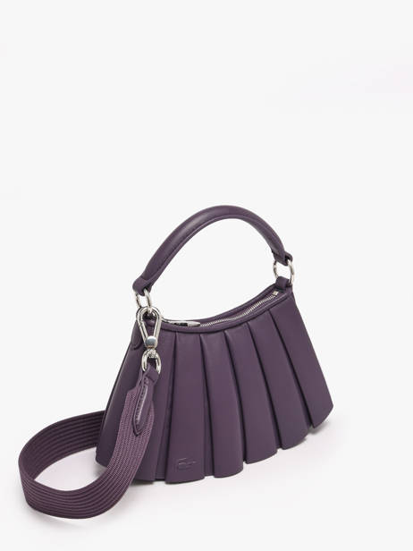 Sac Bandoulière Lenglen Cuir Lacoste Violet lenglen NU5219DP vue secondaire 2