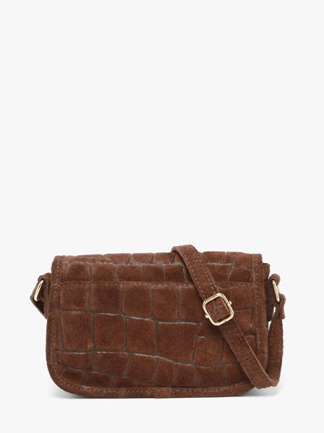 Sac Bandoulière Velvet Croco Cuir Milano Marron velvet croco CV26062 vue secondaire 4