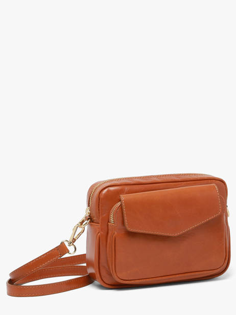 Sac Bandoulière Shiny Sauvage Cuir Milano Marron shiny sauvage SS25067 vue secondaire 2
