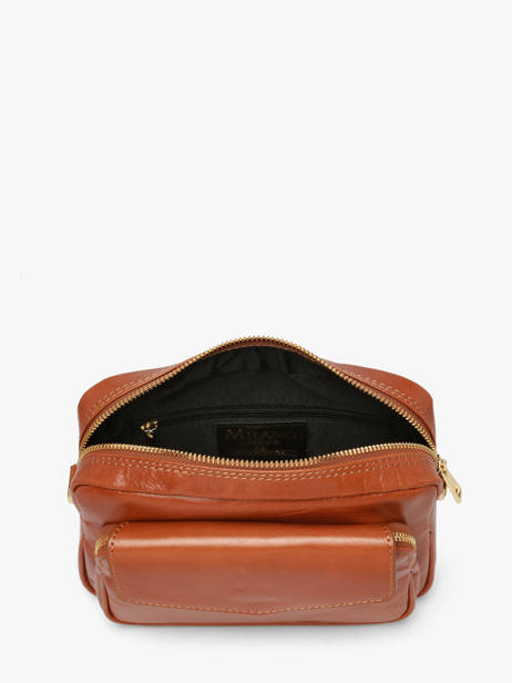 Sac Bandoulière Shiny Sauvage Cuir Milano Marron shiny sauvage SS25067 vue secondaire 3