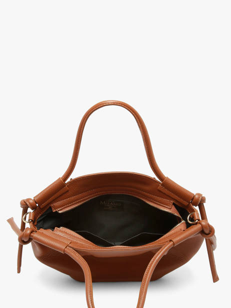 Sac Porté Main Caviar Cuir Milano Marron caviar CA26062 vue secondaire 3