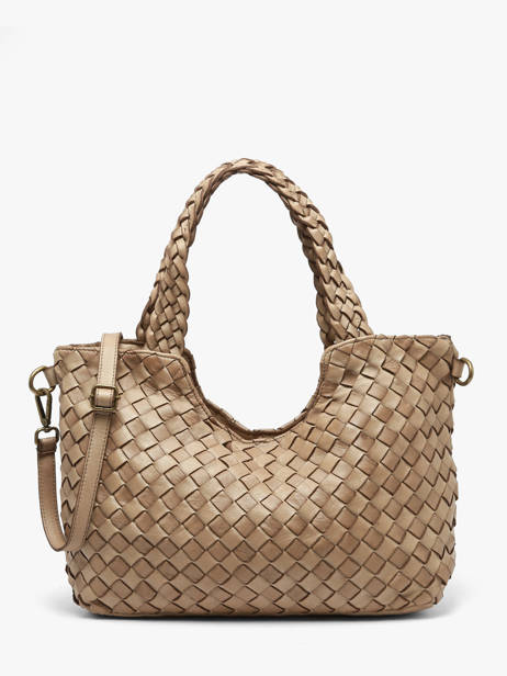 Sac Porté épaule Dewashed Cuir Milano Gris dewashed DE26061
