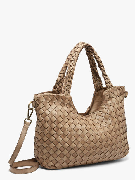 Sac Porté épaule Dewashed Cuir Milano Gris dewashed DE26061 vue secondaire 2