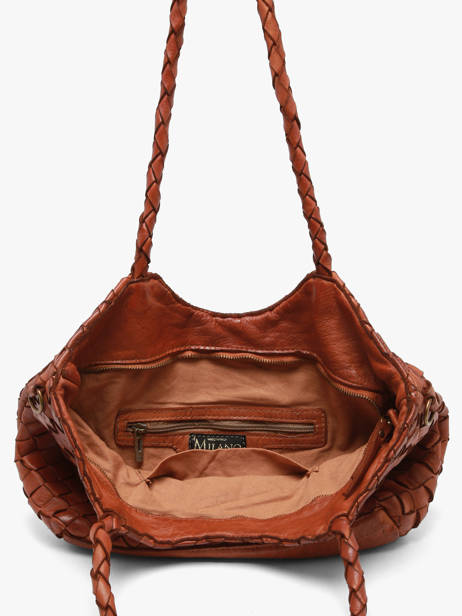 Sac Porté épaule Dewashed Cuir Milano Marron dewashed DE26062 vue secondaire 3