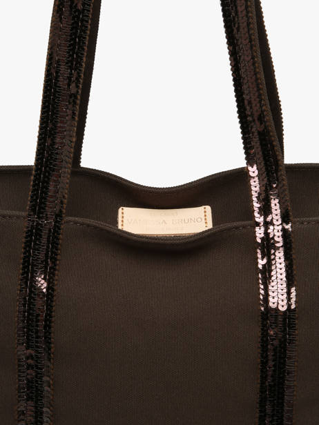 Sac Porté Main Cabas Coton Vanessa bruno Marron cabas 1V40378 vue secondaire 3