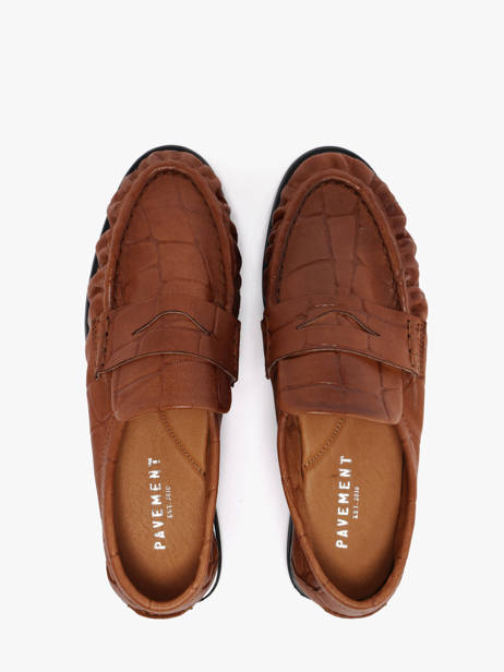 Mocassins Elmira Croco Pavement Marron women 24139052 vue secondaire 3