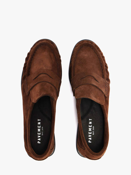 Mocassins Elmira En Cuir Pavement Marron women 24139347 vue secondaire 3