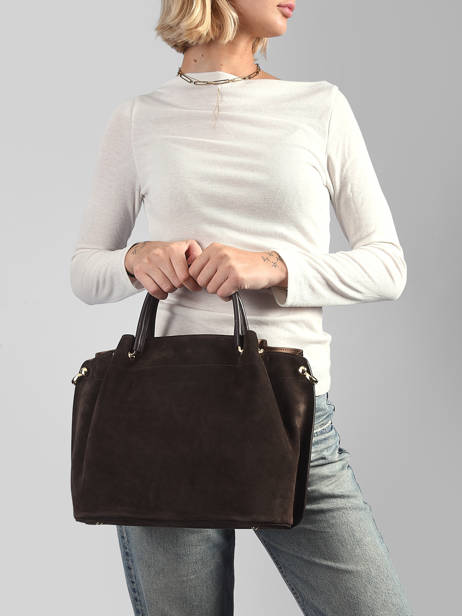 Sac Porté épaule Suede Louisa Cuir Lancaster Marron suede louisa 104 vue secondaire 1