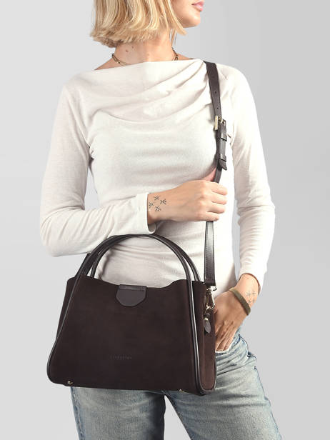 Sac Porté Main Suede Ida Cuir Lancaster Marron suede ida 101 vue secondaire 1