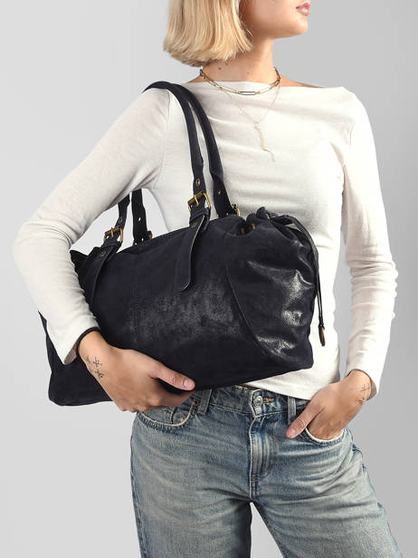 Sac Porté épaule Lace A4 Mandoline Bleu lace 27691 vue secondaire 1