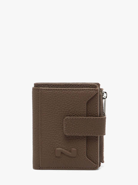 Porte-cartes Porte-monnaie Original Cuir Nathan baume Marron original n 102N