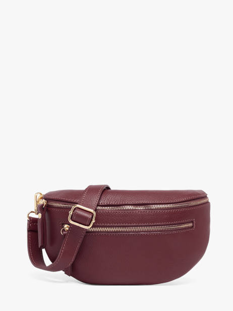 Sac Banane Cuir Milano Violet caviar CA23111O