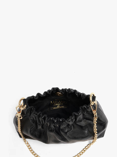 Sac Bandoulière Shiny Sauvage Cuir Milano Noir shiny sauvage SS26062 vue secondaire 3