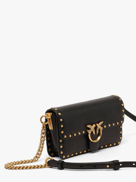 Sac Bandoulière Love Bag Icon Cuir Pinko Noir love bag icon 7345A2JG vue secondaire 1
