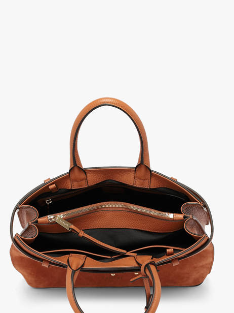 Sac Porté Main M Faubourg Daim Cuir Lancel Marron faubourg A14257 vue secondaire 3