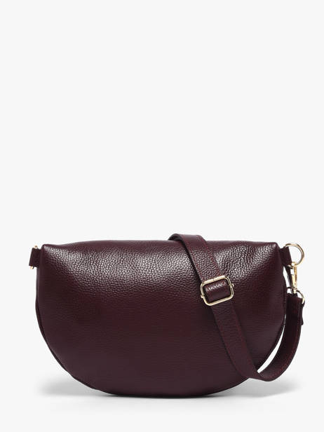 Sac Banane Cuir Milano Rouge caviar CA21123O vue secondaire 4