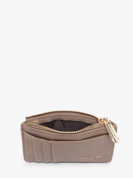 Portefeuille David jones Beige saffiano 3 vue secondaire 1