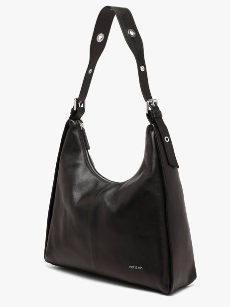 Sac Porté épaule Tina Cuir Lisse Nat et nin Noir vintage TINA vue secondaire 2