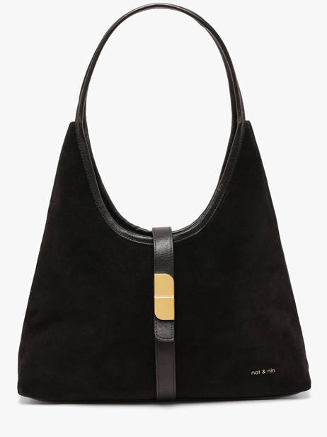 Sac Porté épaule Vintage Cuir Nat et nin Noir vintage ROMEO
