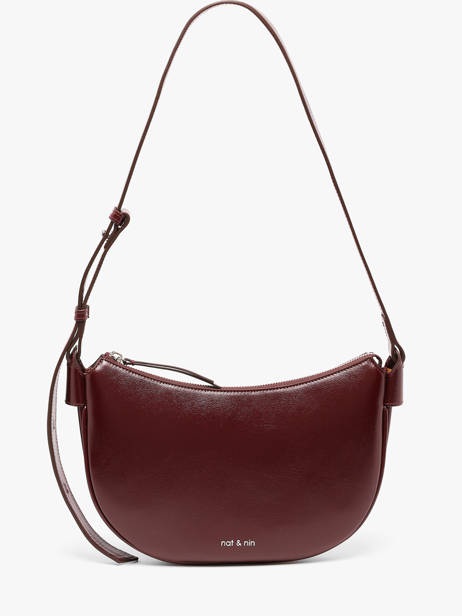 Sac Bandoulière Vintage Cuir Nat et nin Rouge vintage LUNE