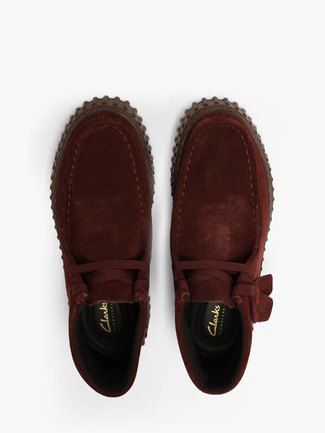 Chaussures Derbies Montante En Cuir Clarks Rouge women 26329426 vue secondaire 3