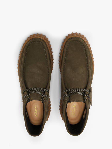 Chaussures Derbies Montante En Cuir Clarks Vert women 26179356 vue secondaire 3