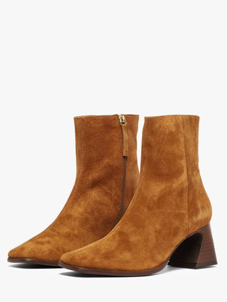 Bottines à Talon En Cuir Angel alarcon Marron women 507O vue secondaire 1