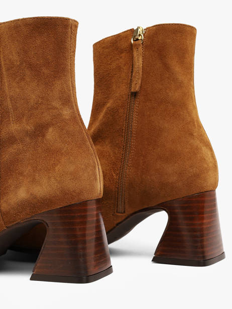 Bottines à Talon En Cuir Angel alarcon Marron women 507O vue secondaire 2