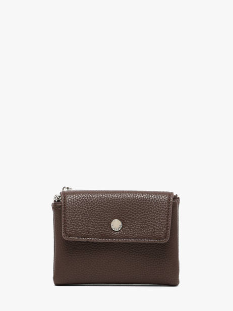 Porte-monnaie Porte-cartes Grained Flora & co Marron grained F5019