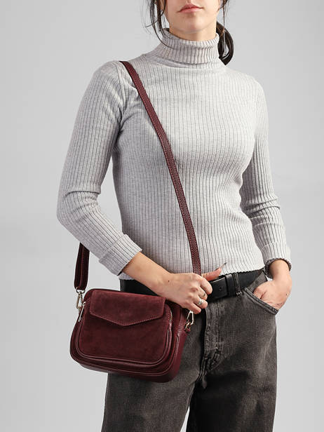 Sac Bandoulière Velvet Caviar Cuir Milano Rouge velvet caviar VC25067 vue secondaire 1
