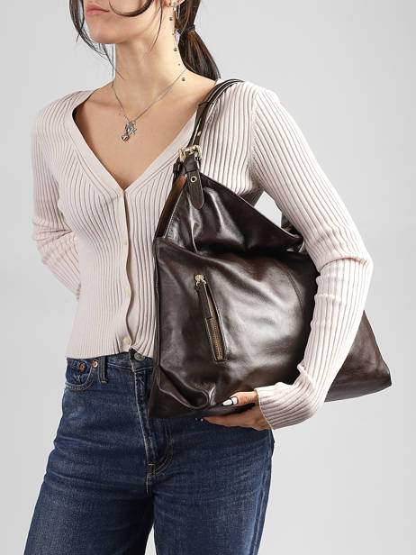 Sac Porté épaule Nat et nin Marron vintage ATHENA vue secondaire 1