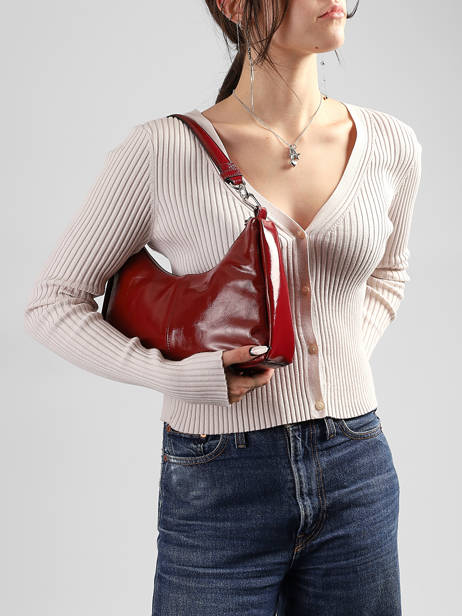 Sac Porté épaule Vintage Cuir Nat et nin Rouge vintage REJINA vue secondaire 1